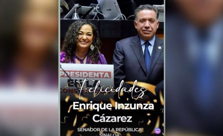 “Felicidades”: senadoras morenistas celebran cumpleaños de Enrique Inzunza, acusado de narcotráfico por EU