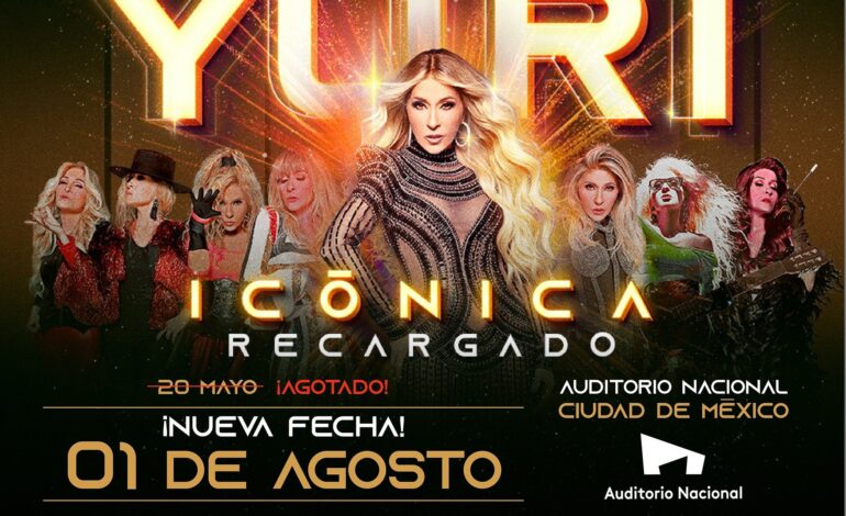 El fenómeno de Yuri continúa: Icónica Recargada Tour llega con una octava fecha al Auditorio Nacional