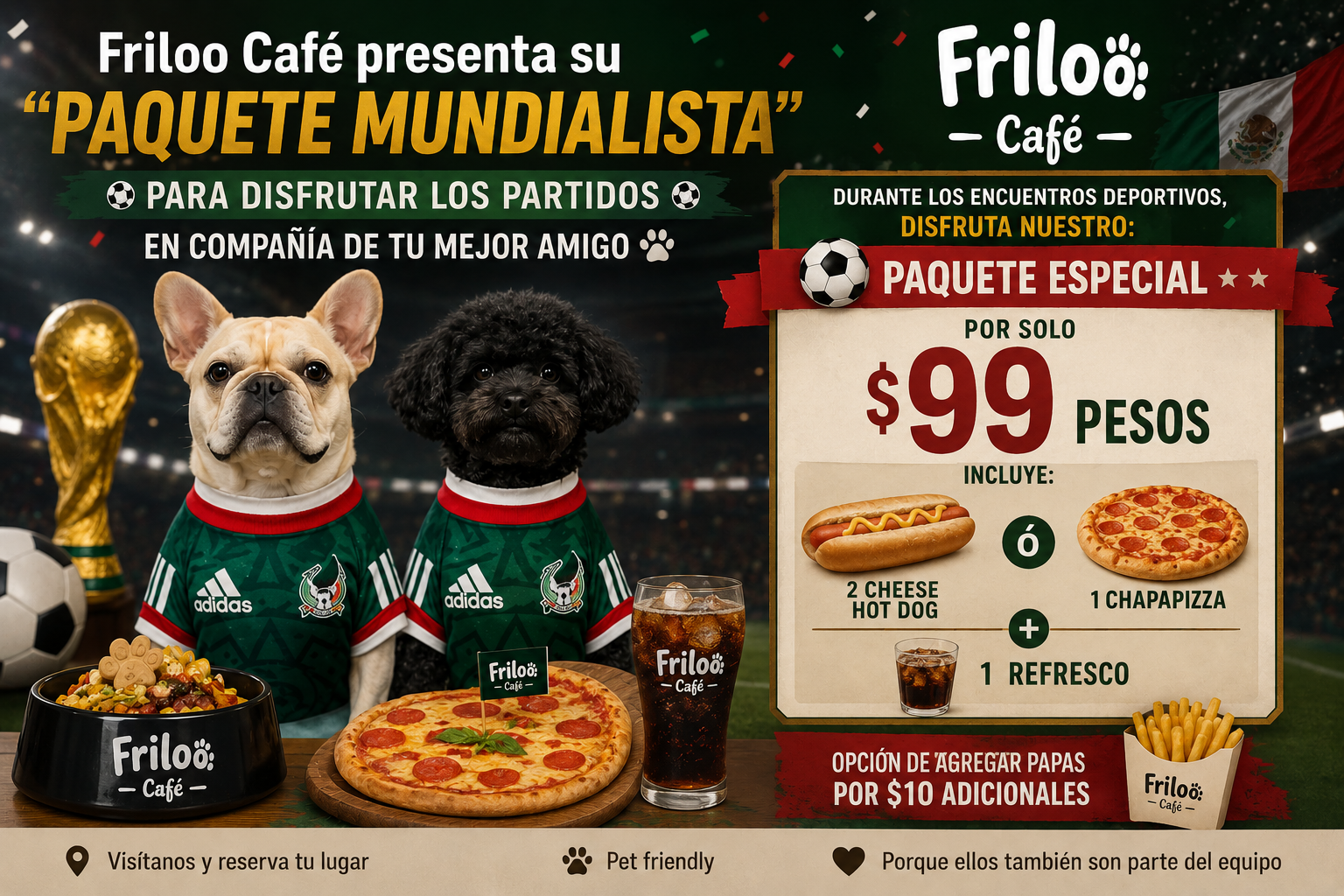 Friloo Café presenta su “Paquete Mundialista” para disfrutar los partidos en compañía de tu mejor amigo