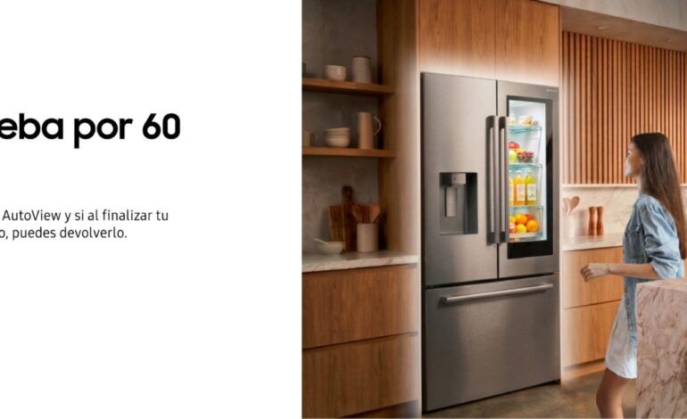 Por primera vez, Compra y Prueba llega a la categoría de línea blanca de Samsung en Latinoamérica con sus refrigeradores Bespoke AI AutoView