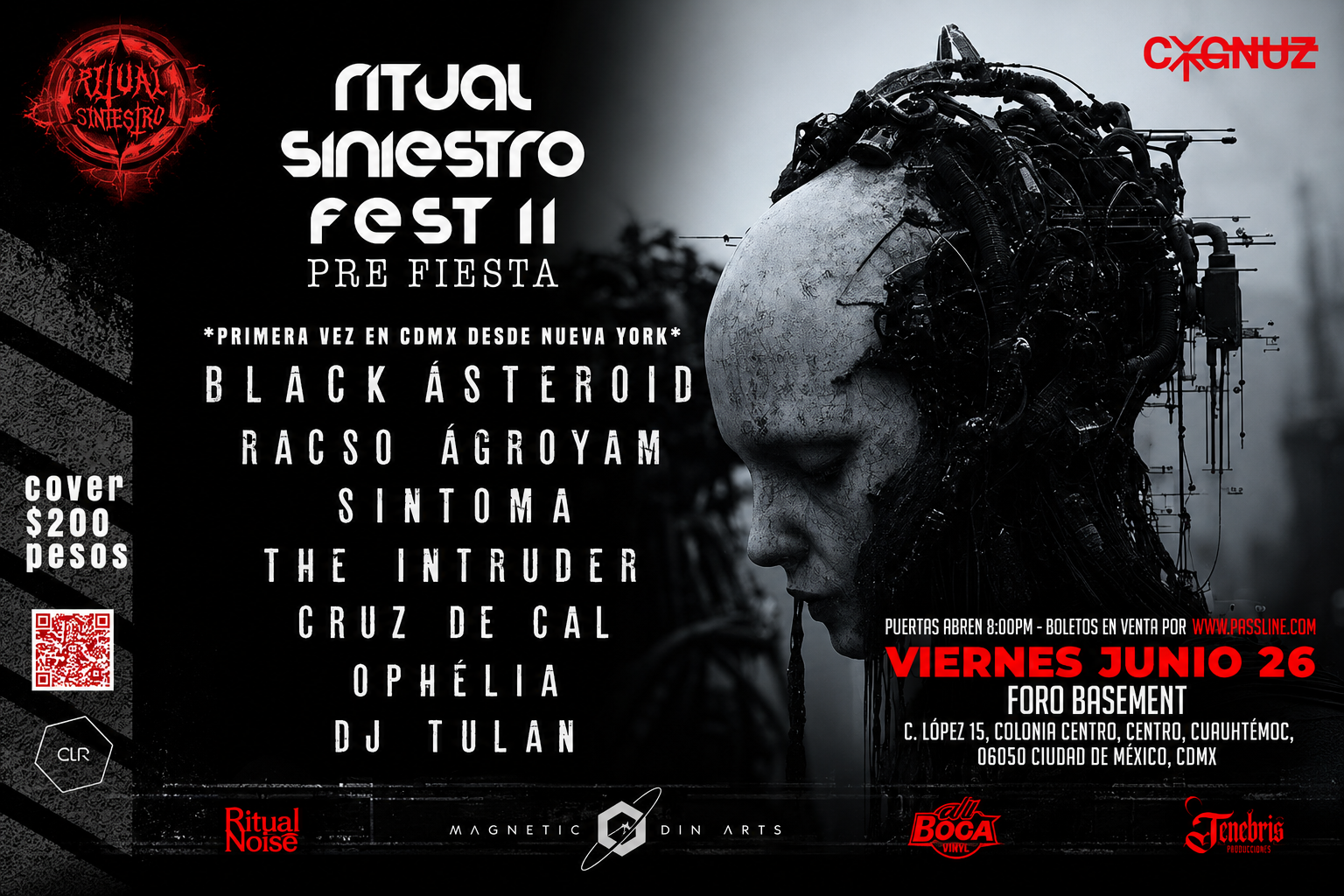 Black Asteroid debuta en México en la prefiesta de Ritual Siniestro Fest II