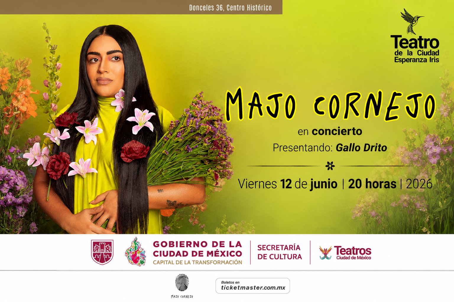 Majo Cornejo presenta su álbum “Gallo Drito” en el histórico Teatro de la Ciudad