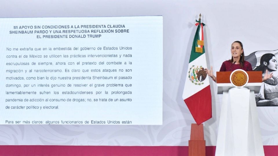 «Le agradezco enormemente el apoyo», dice Sheinbaum tras la carta publicada por López Obrador