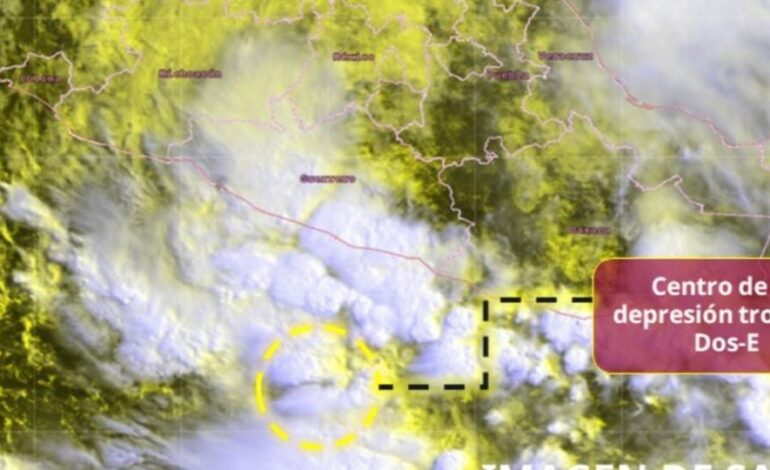 Se forma la depresión tropical «Dos-E» en el Pacífico; se intensificará a tormenta tropical en las próximas horas