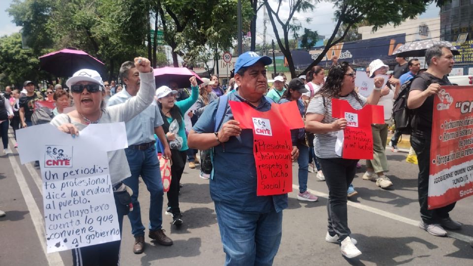 CNTE se moviliza al sur de la CDMX previo al segundo partido del Mundial en el Estadio Azteca