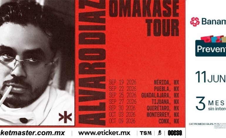ÁLVARO DÍAZ ANUNCIA SU OMAKASE TOUR POR 33 CIUDADES EN LATINOAMÉRICA Y EE. UU. TRAS EL ENORME ÉXITO DE SU ÁLBUM ACLAMADO POR LA CRÍTICA