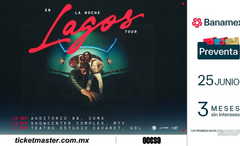Lagos anuncia “En la Noche Tour” con fechas en México, España y Latinoamérica: Ciudad de México