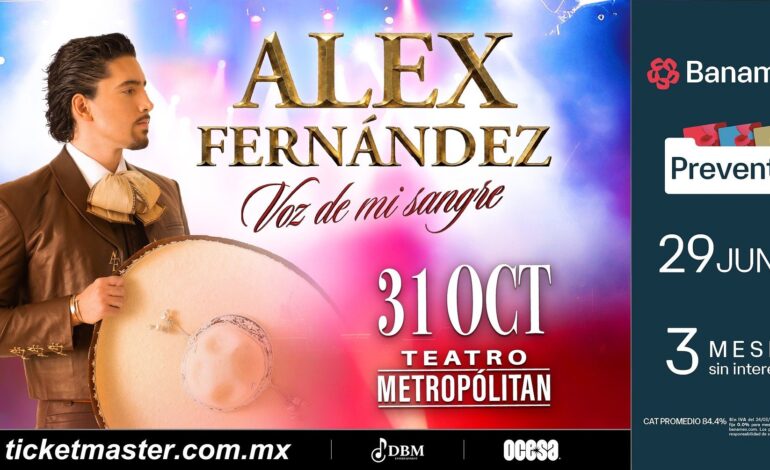 Alex Fernández llega a la Ciudad de México con Mi Sangre Tour