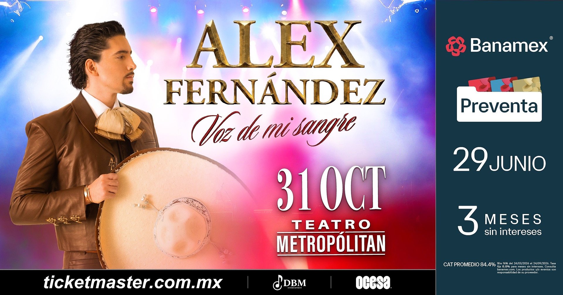 Alex Fernández llega a la Ciudad de México con Mi Sangre Tour