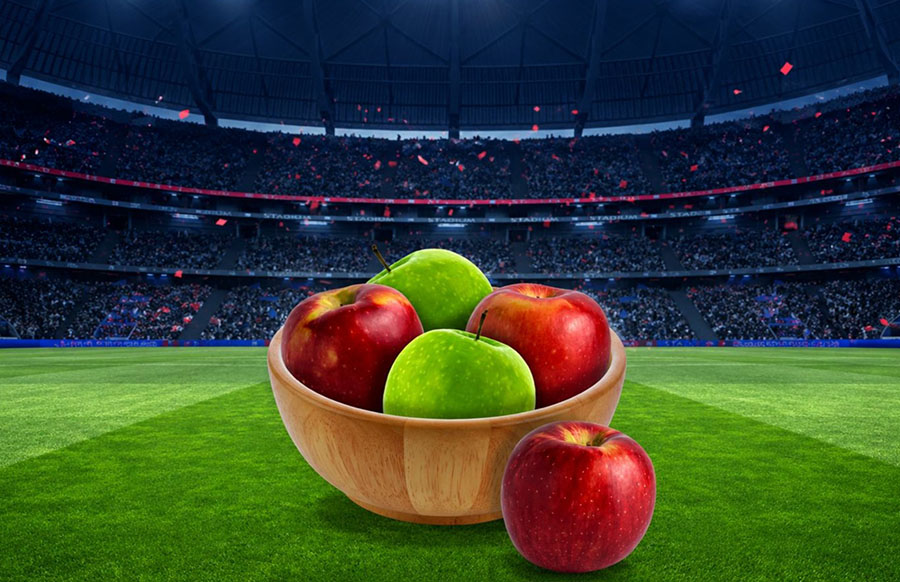 Manzanas: la alineación más fresca y saludable para disfrutar el fútbol