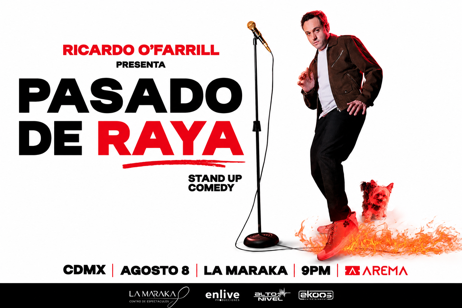 Ricardo O’Farrill desafía los límites con su nuevo show «Pasado de Raya» en La Maraka