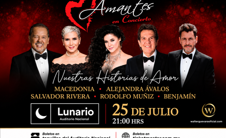 Amantes en Concierto reúne a cinco grandes voces de la balada en una noche irrepetible en el Lunario del Auditorio Nacional