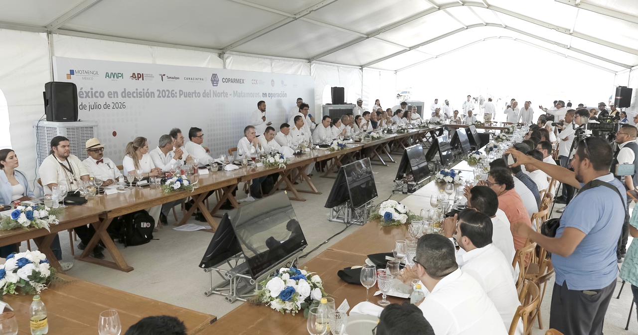 Gobierno de Tamaulipas promueve el Puerto del Norte ante líderes empresariales del país; lo consolida como proyecto estratégico para la competitividad nacional