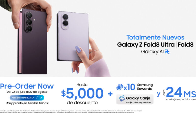 Samsung inicia la preventa en México de los nuevos Galaxy Z Fold8 Ultra, Galaxy Z Fold8 y Galaxy Z Flip8