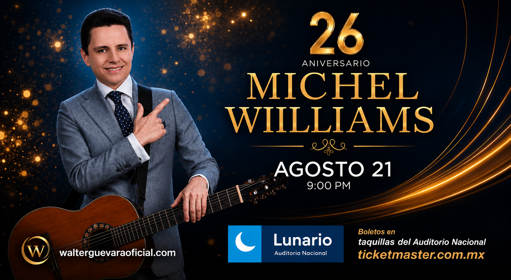 Michel Williams encenderá el Lunario con la eterna rebeldía del rock and roll