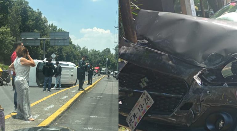 Dos choques graves con heridos se reportan este miércoles 12 de agosto en la alcaldía Miguel Hidalgo