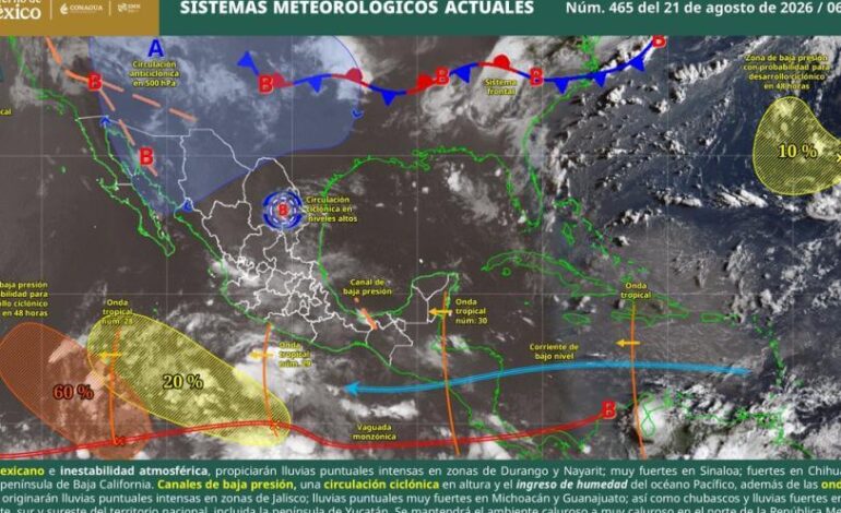 Cuatro ciclones podrían formarse en breve en el Pacífico y el Atlántico