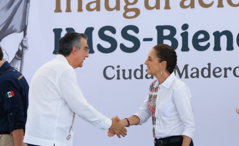 Americo Villarreal reconoce apoyo de la presidenta Claudia Sheinbaum a Tamaulipas