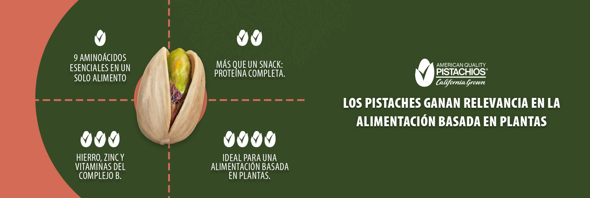 Los pistaches ganan relevancia en la alimentación basada en plantas