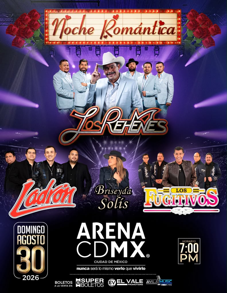 NOCHE ROMaNTICA REHENES ARENA CDMX CARTEL1
