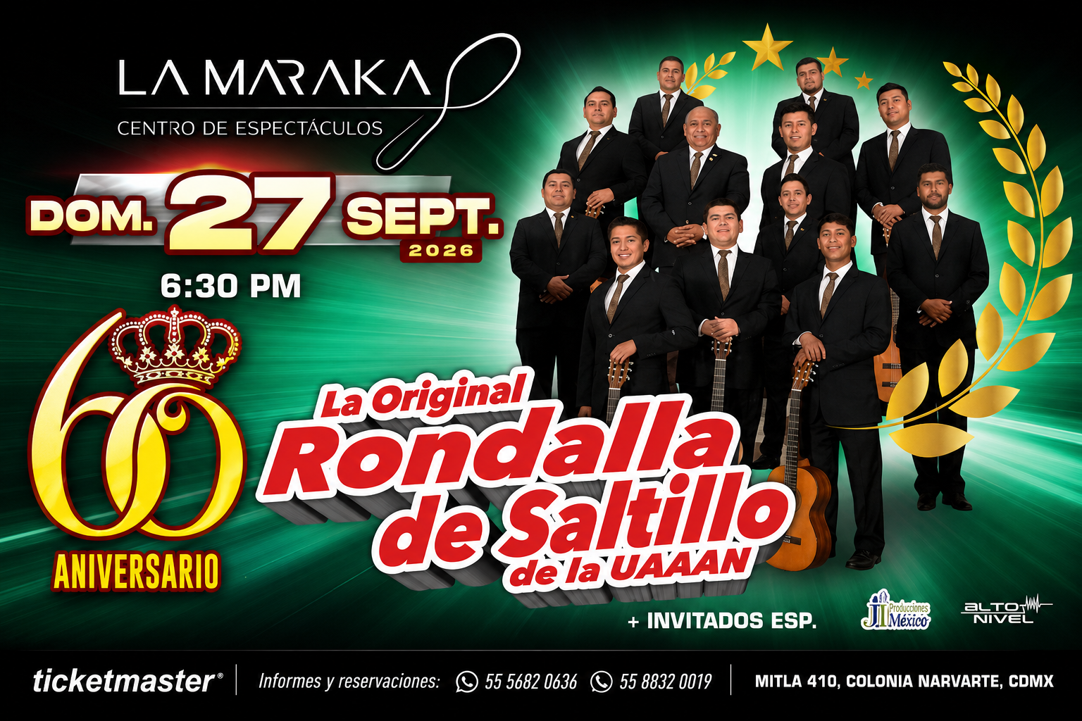 La Original Rondalla de Saltillo celebra 60 años de romanticismo con dos grandes conciertos en Neza y La Maraka