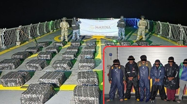 aseguran mas de una tonelada de cocaina y detienen a seis al sur de acapulco semar 13 1000x428