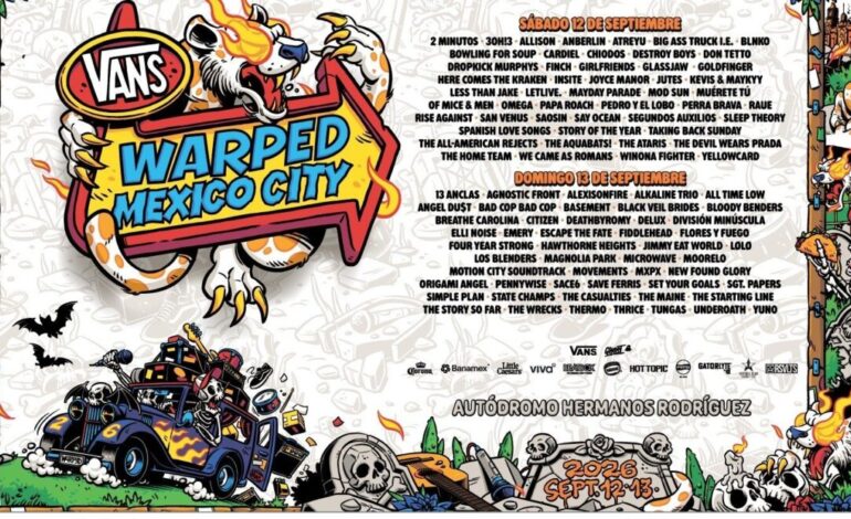 Vans Warped Tour México revela su cartel por días y activa la venta de boletos individuales
