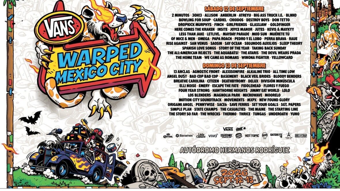 Vans Warped Tour México revela su cartel por días y activa la venta de boletos individuales