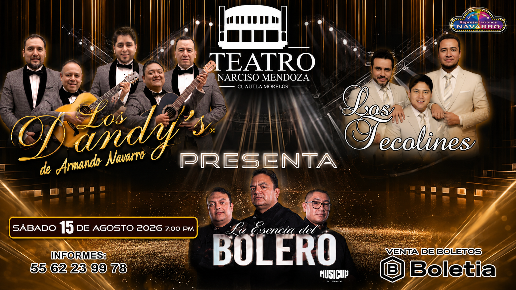 Los Dandys, Los Tecolines y la esencia del bolero llevan su legado romántico a Puebla y Cuautla