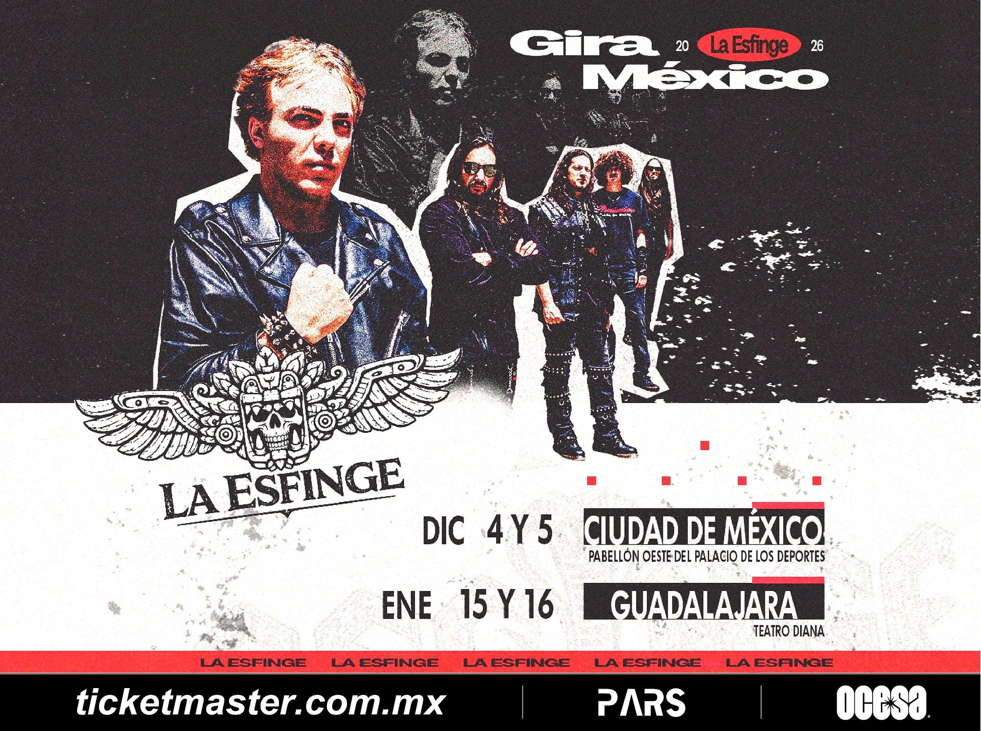 La Esfinge regresa a los escenarios con dos noches en CDMX y Guadalajara