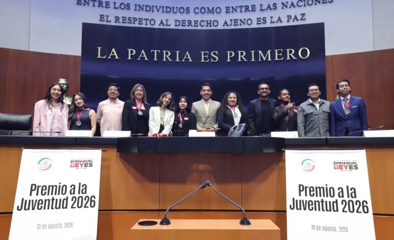 Entregan en el Senado Premio a la Juventud 2026