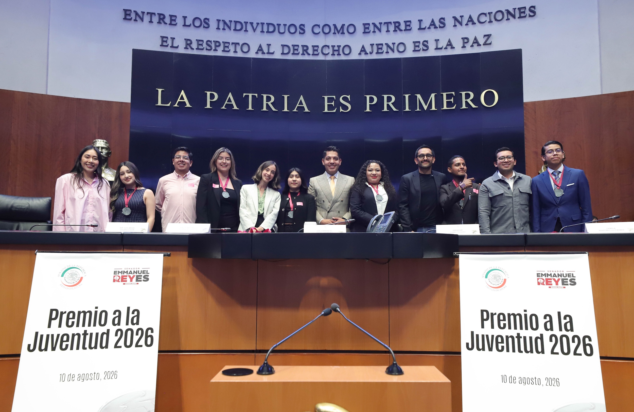 Entregan en el Senado Premio a la Juventud 2026
