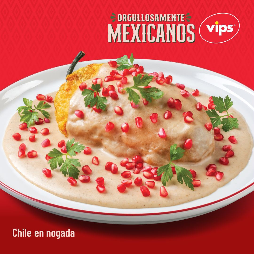 El Chile en Nogada entra en su semana grande: Vips servirá 2×1 durante las fiestas patrias