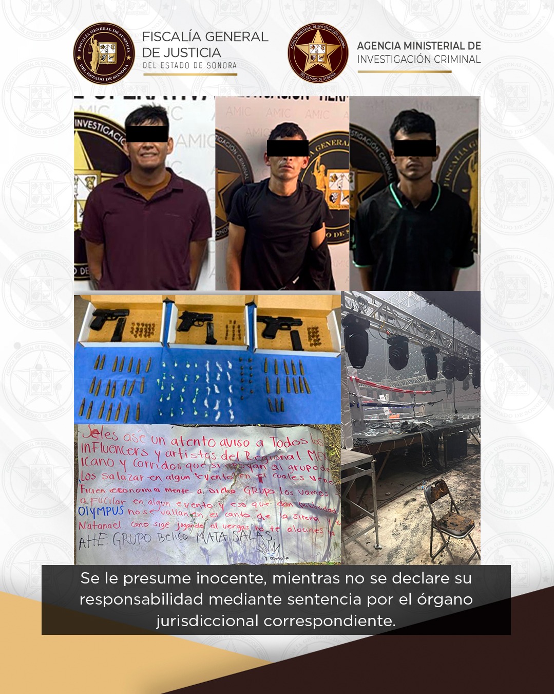 FGJES formula imputación contra tres participantes de hechos registrados en instalaciones deportivas en Hermosillo
