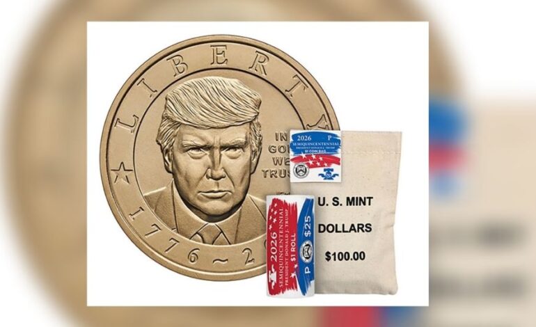 Salen a la venta monedas conmemorativas de un dólar con el rostro de Trump