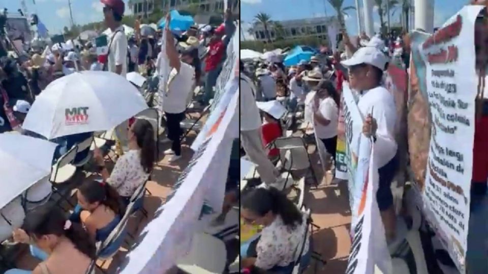 «¿Dónde están, nuestros hijos dónde están?»: buscadoras protestan durante visita de Sheinbaum en Baja California Sur