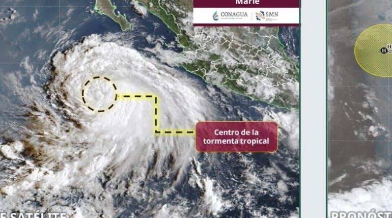 Tormenta tropical Marie se convertiría en huracán este miércoles cerca de Cabo San Lucas