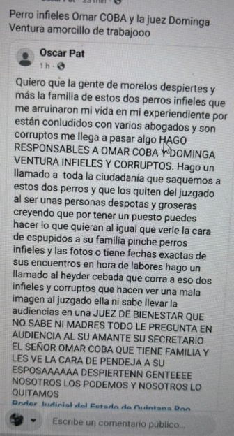 Acusan en redes a jueza quintanarroense de tratos con litigantes, recepción de regalos y posibles beneficios laborales a empleados