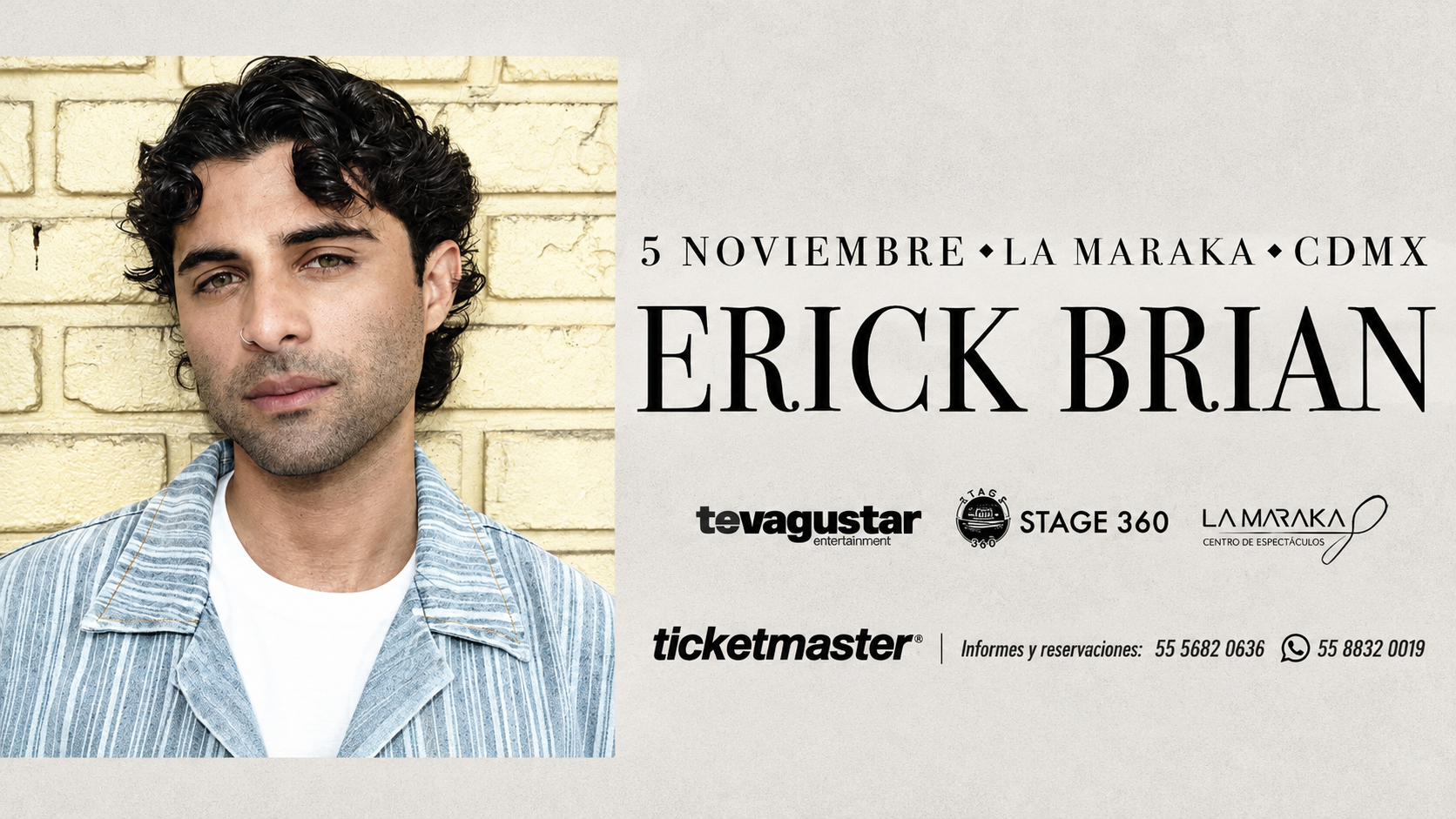 Erick Brian, una de las voces que conquistaron al público con CNCO, presenta su etapa solista en la Maraka