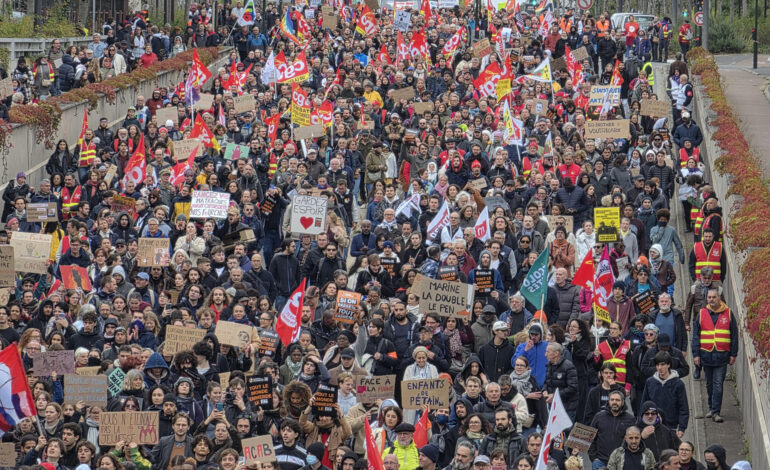 Francia despliega 70 mil policías ante nuevas protestas por el costo de vida y contra la ultraderecha