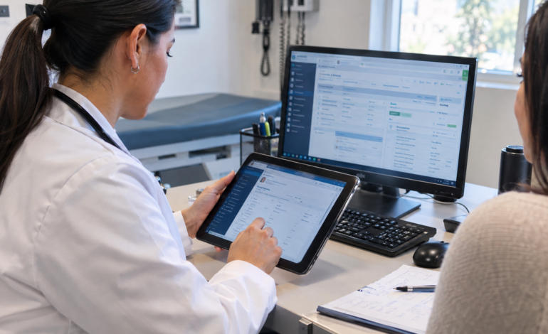 Consulta medica con tecnologia digital