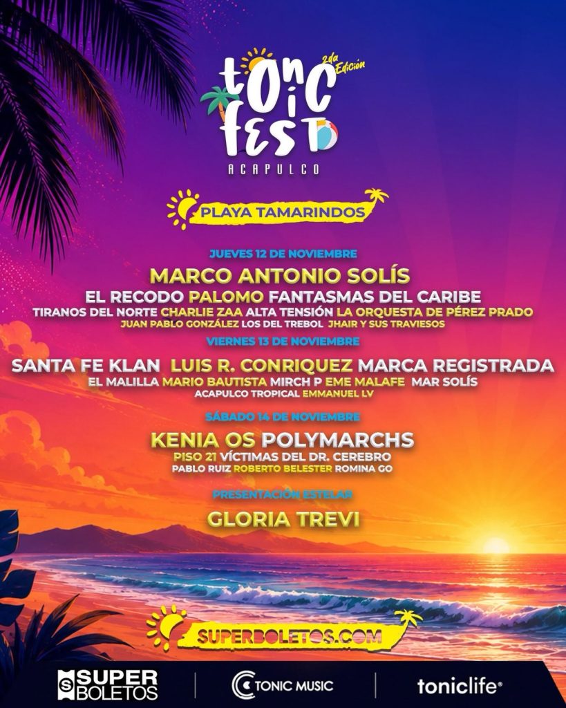 TONIC FEST OCT 2026 CARTEL