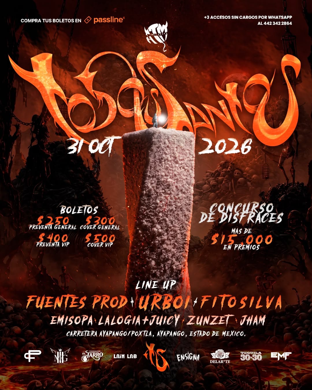TODOS SANTOS 2026: música, disfraces y una noche de Halloween que promete encender Ayapango