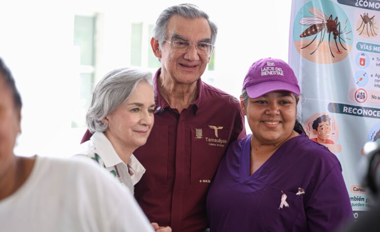Gobernador Américo Villarreal y María de Villarreal acercan servicios de salud a las familias a través de Lazos del Bienestar