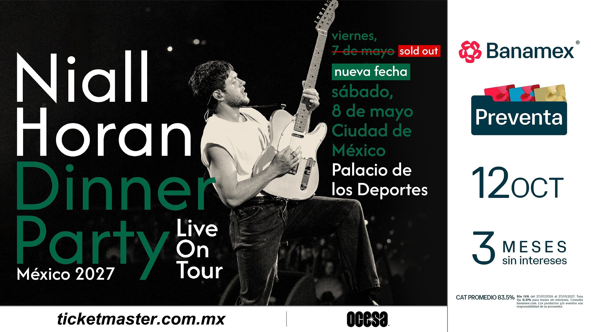 Niall Horan suma una segunda noche en el Palacio de los Deportes