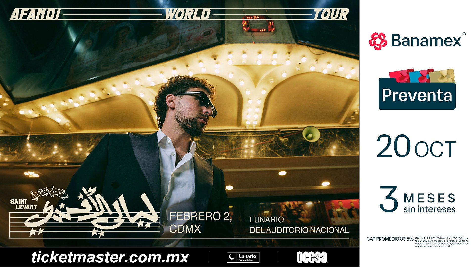 Saint Levant traerá el AFANDI World Tour al Lunario del Auditorio Nacional